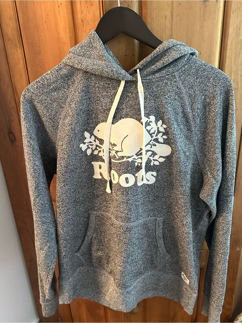 Roots Grey Women's Hoodie with White Beaver Logo
